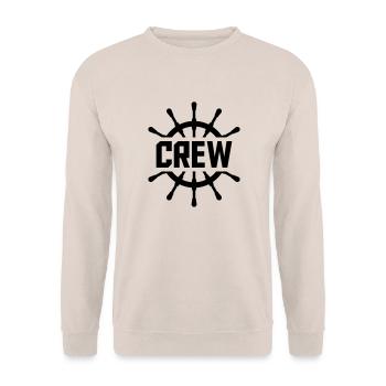 Crew Steuerrad Logo - Unisex Pullover - Sand - Vorne - Alina (178cm) & Michal (187cm)