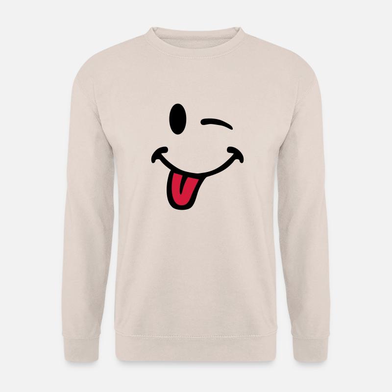 Smiley pulls the tongue 7012 - Unisex Sweatshirt - sand