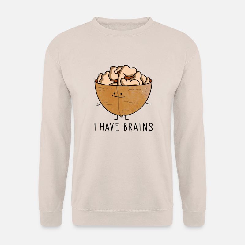 Lustige Kluge Walnuss - Unisex Pullover - Sand