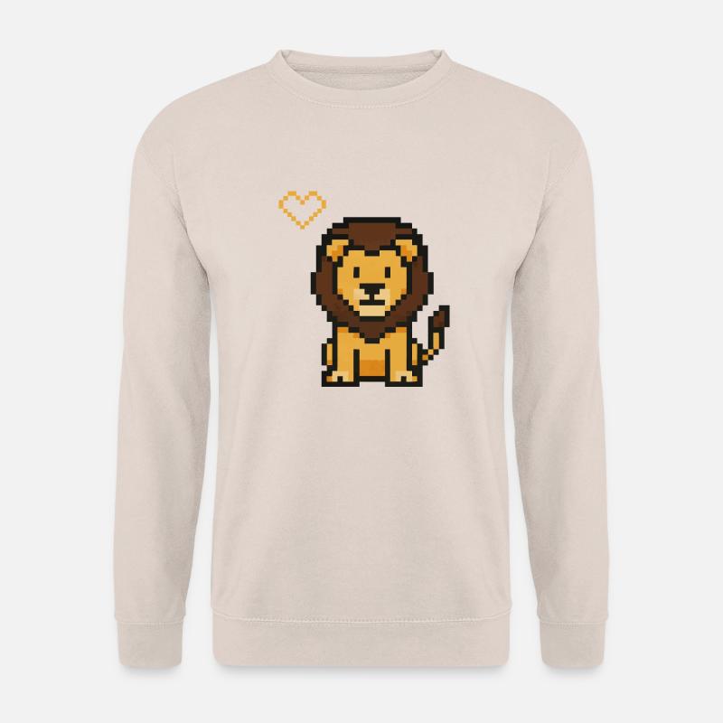 Löwe Pixel - Unisex Pullover - Sand