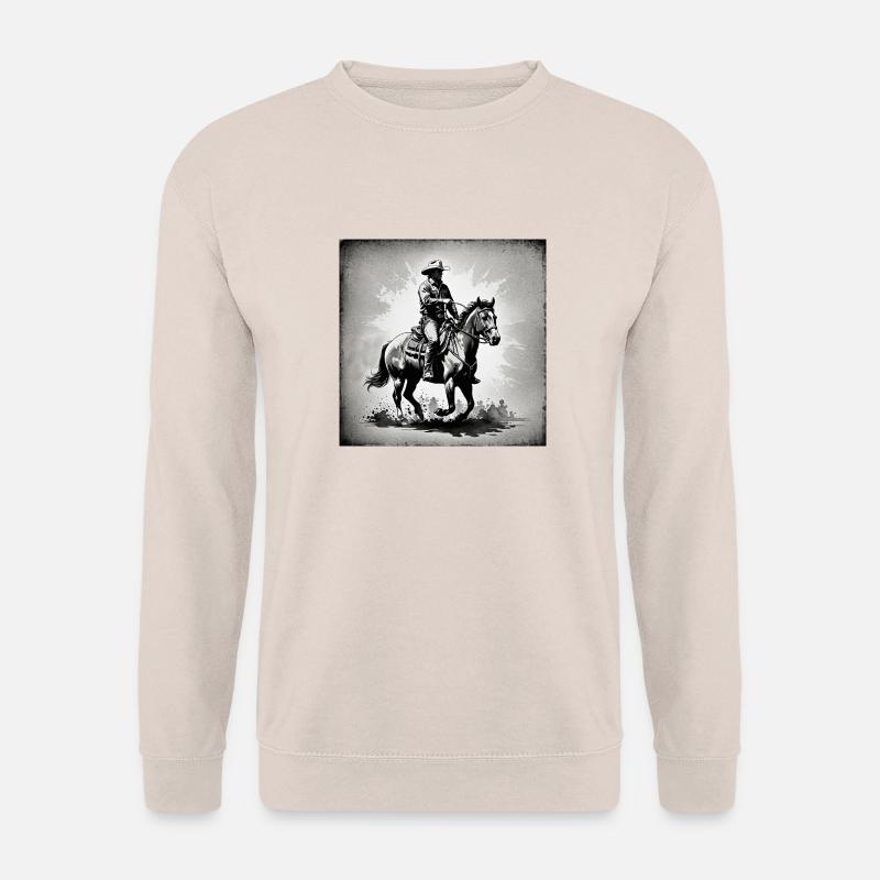 Cowboy riding - Unisex Pullover - Sand