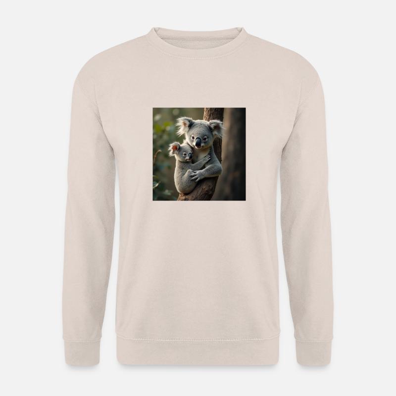 Koalas Umarmung am Baum - Unisex Pullover - Sand