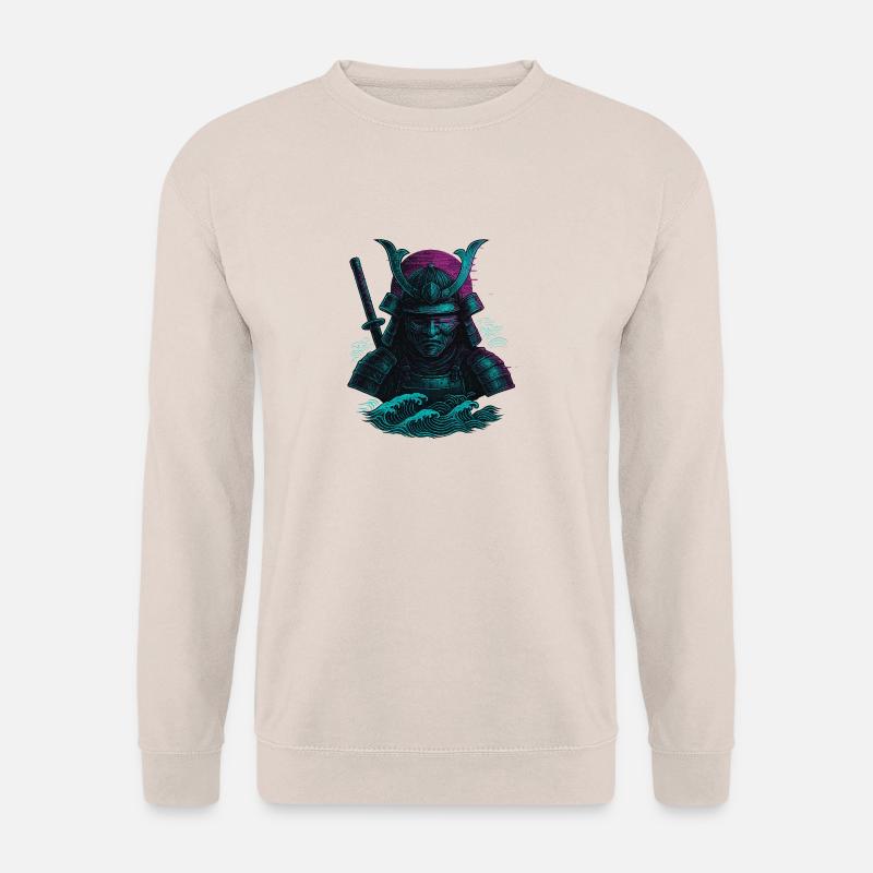 Glitch Samurai – Der digitale Krieger - Unisex Pullover - Sand