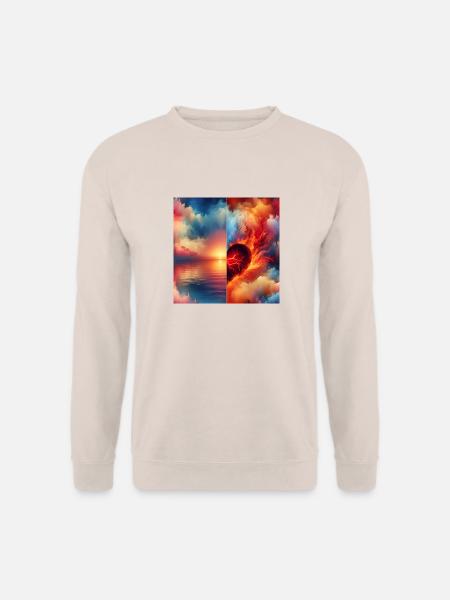 PeacefulMindFierceHeart - Unisex Sweatshirt - sand