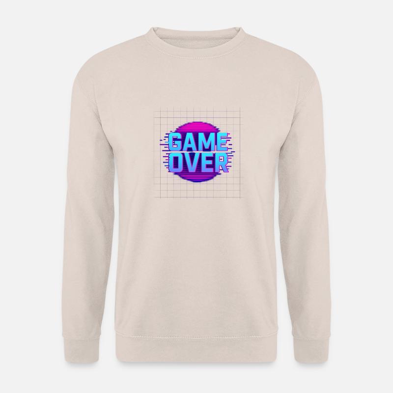 Game Over – Retro Glitch Arcade - Unisex Pullover - Sand