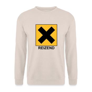 reizend - Unisex Pullover - Sand - Vorne - Alina (178cm) & Michal (187cm)