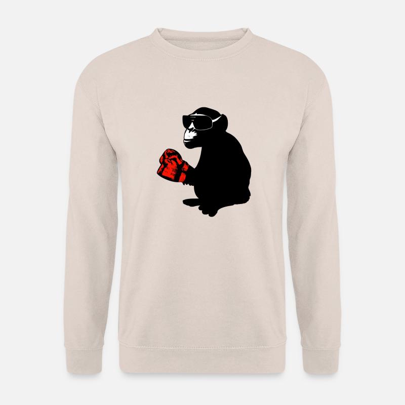 boxer monkey - Unisex Pullover - Sand