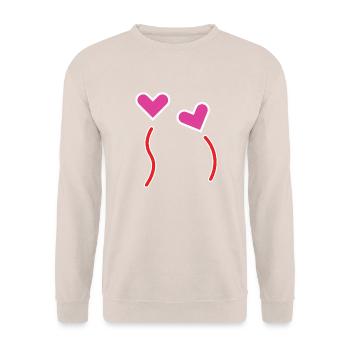 Sweet Couple 00 - Unisex Sweatshirt - sand - Front - Alina (178cm) & Michal (187cm)