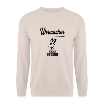 Uhrmacher Ostern Geschenk Uhrmacherei Juwelier - Unisex Pullover - Sand - Vorne - Alina (178cm) & Michal (187cm)
