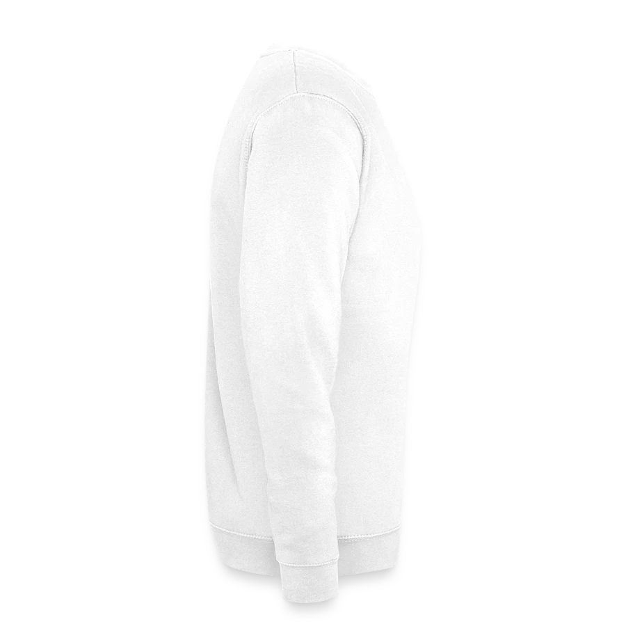 Mount Olympus badge on a unisex sweatshirt, white, right