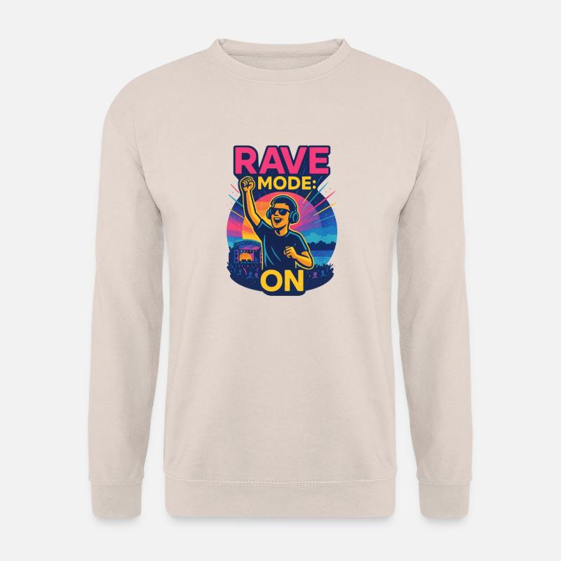 RAVE MODE: ON - Unisex Sweatshirt - sand
