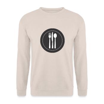 cutlery crockery flatware silverware cutlery154 - Unisex Sweatshirt - sand - Front - Alina (178cm) & Michal (187cm)