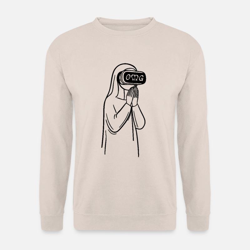 Gebete im OMG Oh My God VR Metaverse - Unisex Pullover - Sand