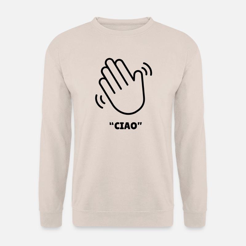 Ciao – Conception de la main agitée - Sweat-shirt Unisexe - sable