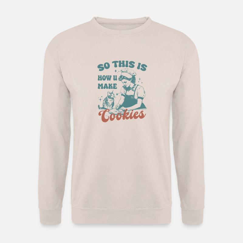 So machst du Kekse süße Katze - Unisex Pullover - Sand
