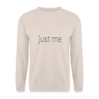just me Karneval Kostüm Fasching Spruch funny - Unisex Pullover - Sand - Vorne - Alina (178cm) & Michal (187cm)