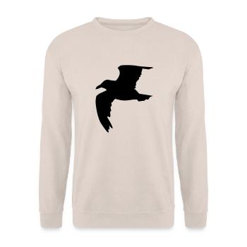 Möwe - Unisex Sweatshirt - sand - Front - Alina (178cm) & Michal (187cm)