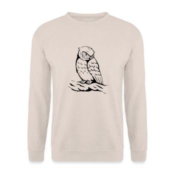 Eule - Unisex Pullover - Sand - Vorne - Alina (178cm) & Michal (187cm)