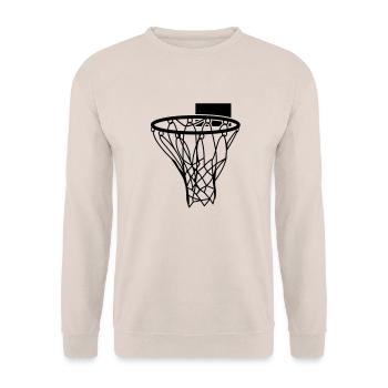 basket-ball cerceau netball partition de sport - Sweat-shirt Unisexe - sable - Devant - Alina (178cm) & Michal (187cm)