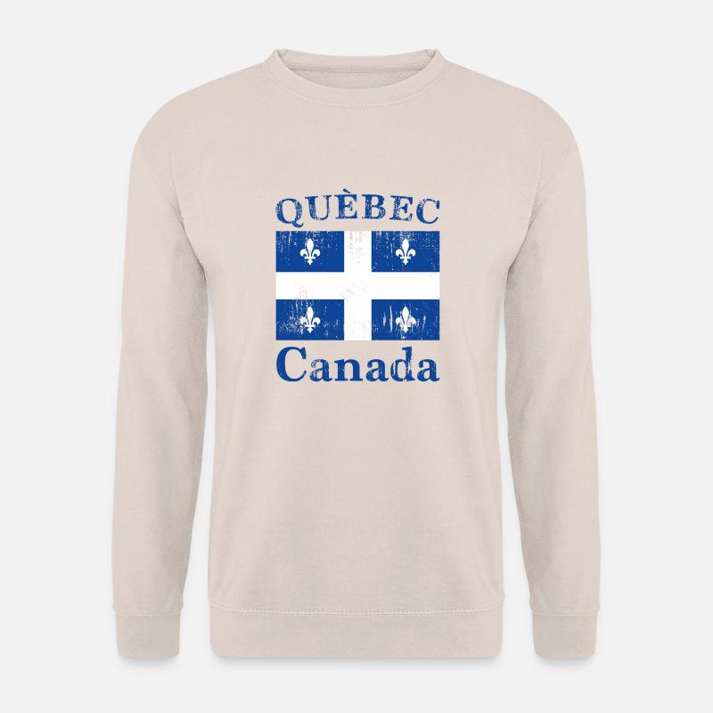 Québec Flag Vintage - Unisex Pullover - Sand