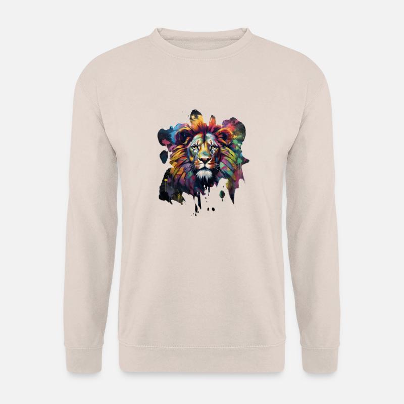 Löwe im Graffiti-Stil - Unisex Pullover - Sand