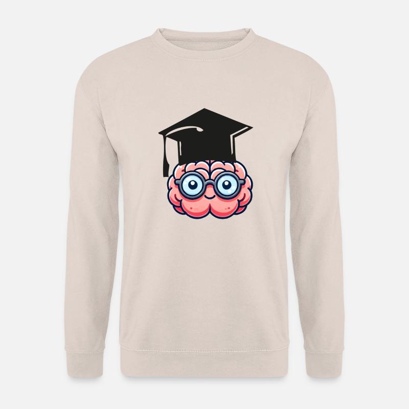 brain comic nerd student - Unisex Sweatshirt - sand