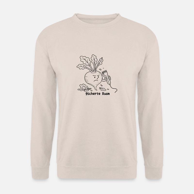 Gscherte Ruam Herzerlmadl boarisch - Unisex Pullover - Sand