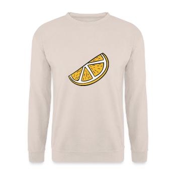 orange slice - Unisex Sweatshirt - sand - Front - Alina (178cm) & Michal (187cm)