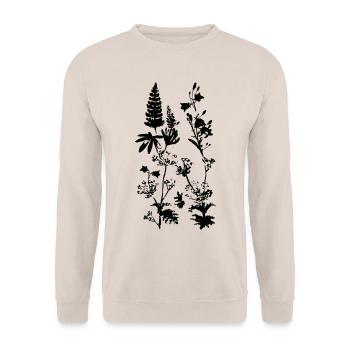 WIESENPFLANZEN - Unisex Pullover - Sand - Vorne - Alina (178cm) & Michal (187cm)