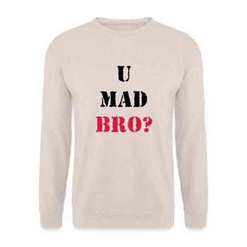 U mad Bro? - Sweat-shirt Unisexe - sable - Devant - Alina (178cm) & Michal (187cm)