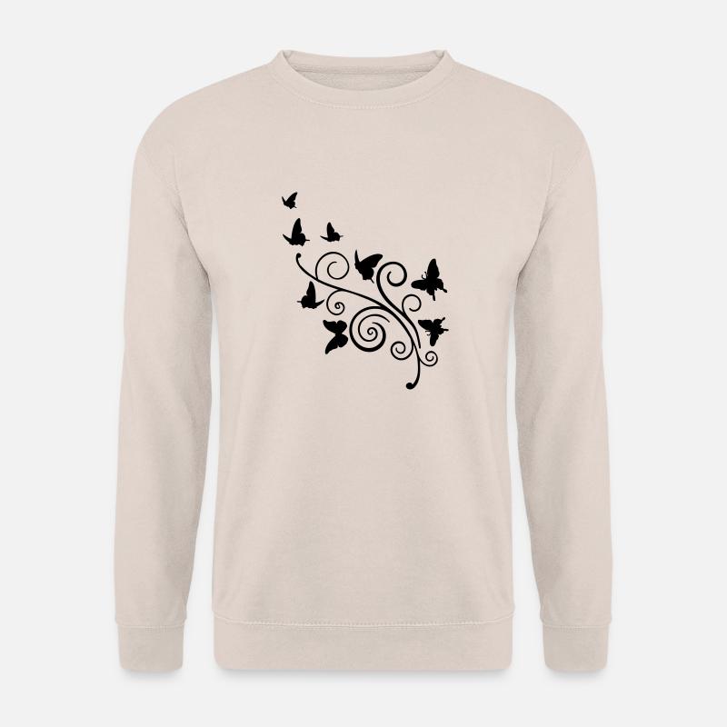 wirbelt Kunst & Schmetterlinge - Unisex Pullover - Sand