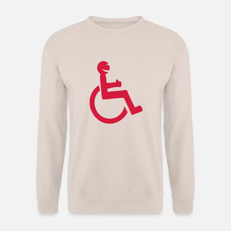Rollstuhl Spaß im Behindertenrollstuhl - Unisex Pullover - Sand