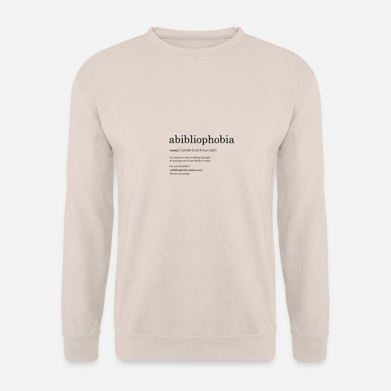 abibliophobia definition - Unisex Pullover - Sand
