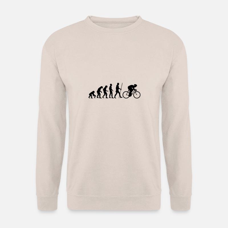 Evolution Rennrad als Geschenk - Unisex Pullover - Sand