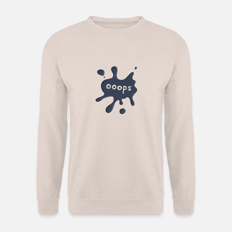 Fleck ooops dunkelblau - Unisex Pullover - Sand