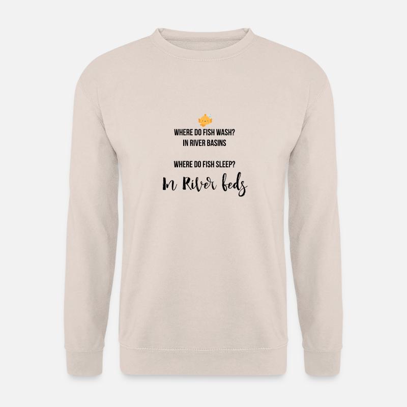 Where do fish wash? - Unisex Pullover - Sand