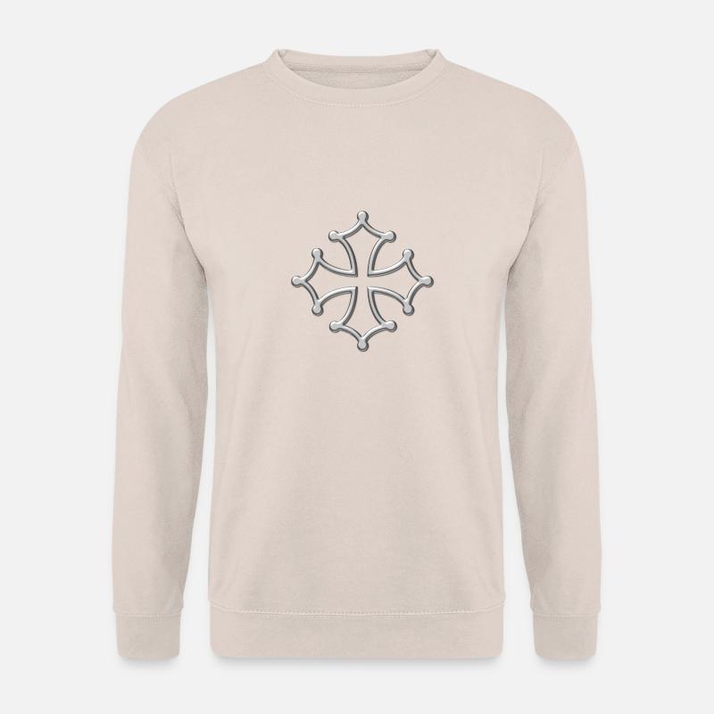 Okzitanisch Quer Chrom-Metall - Unisex Pullover - Sand