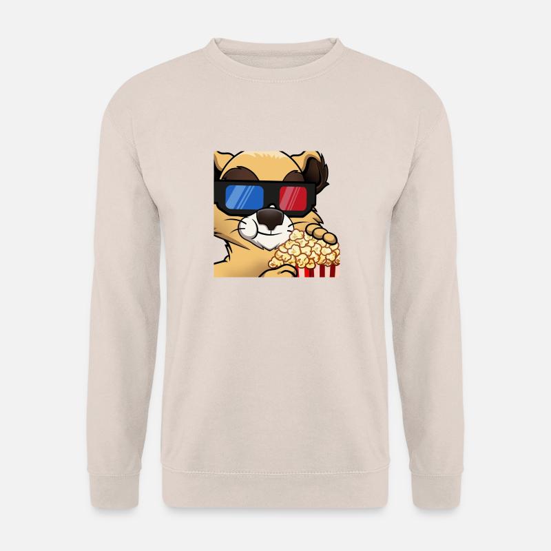 Der kleine Macups beim Videoabend mit 3D Brille - Unisex Pullover - Sand