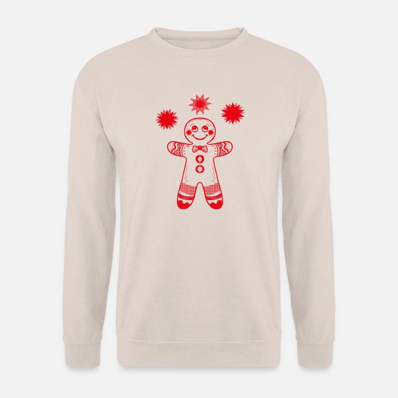 Lebkuchenmann mit Sternen - Unisex Pullover - Sand