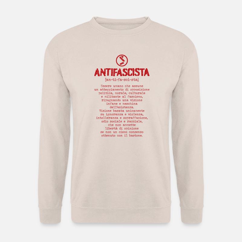 Antifaschistische Definition - Unisex Pullover - Sand