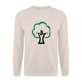 baum - Unisex Pullover - Sand - Vorne - Alina (178cm) & Michal (187cm)