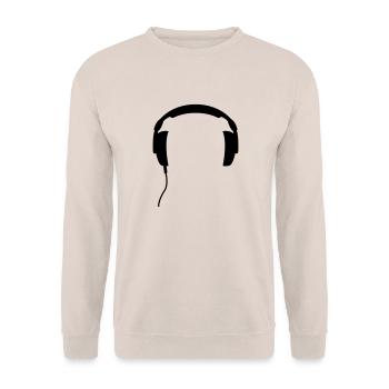 Kopfhörer DJ Club Party Musik Sound Beat techno - Unisex Pullover - Sand - Vorne - Alina (178cm) & Michal (187cm)