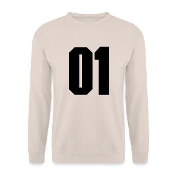 No. 01 - Unisex Pullover - Sand - Vorne - Alina (178cm) & Michal (187cm)