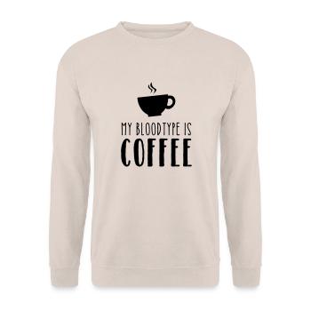 My Bloodtype Is Coffee - Sweat-shirt Unisexe - sable - Devant - Alina (178cm) & Michal (187cm)