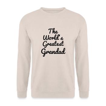 Grandfather Grandpa Family Papi Papy Großvater - Unisex Sweatshirt - sand - Front - Alina (178cm) & Michal (187cm)