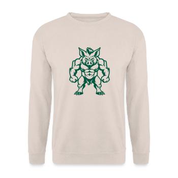 Bande dessinée Sanglier - Sweat-shirt Unisexe - sable - Devant - Alina (178cm) & Michal (187cm)