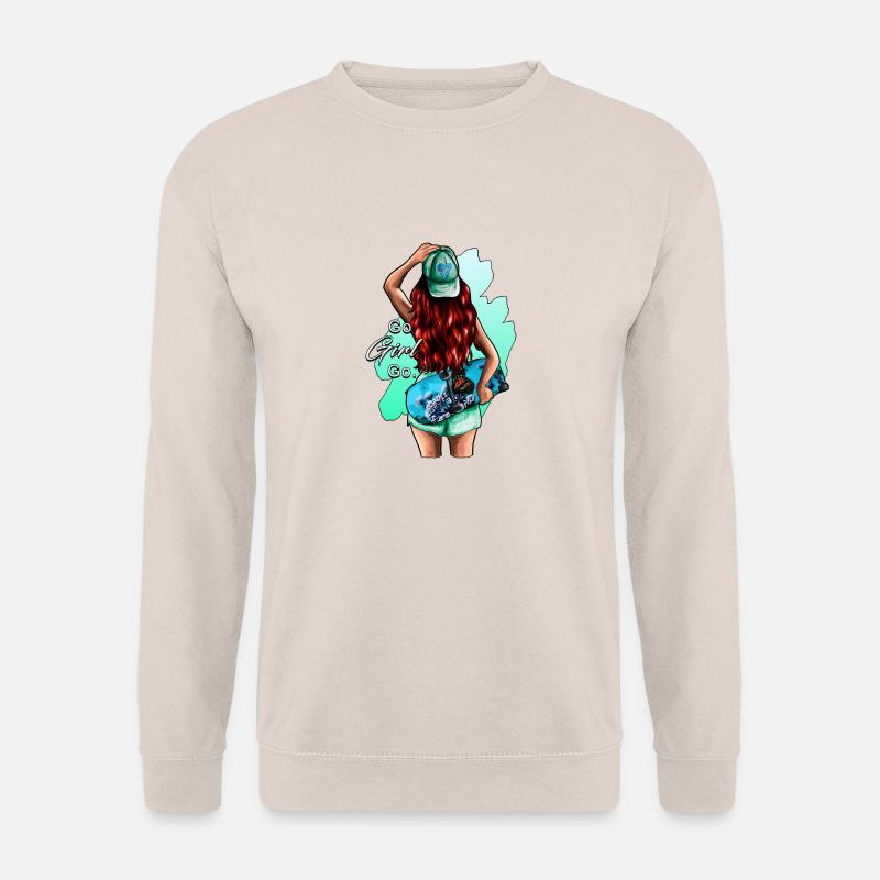 SkateR Girl - rothaarig - Unisex Pullover - Sand