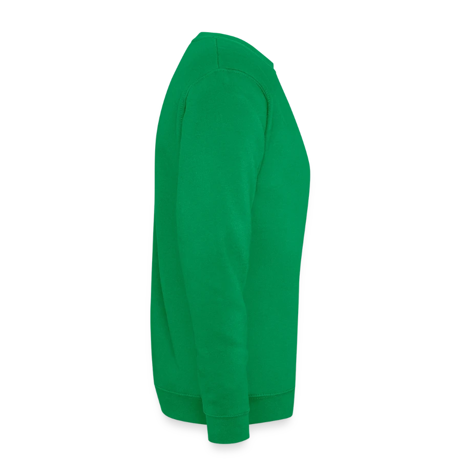 Salt Harbour badge on a unisex sweatshirt, kelly green, right