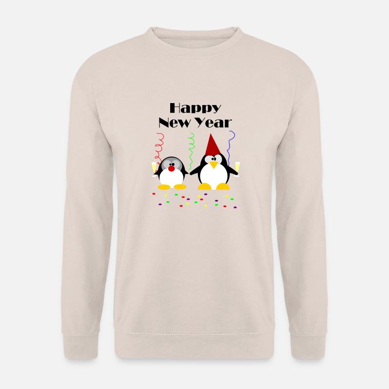 Pinguin Party Happy New Year - Unisex Pullover - Sand