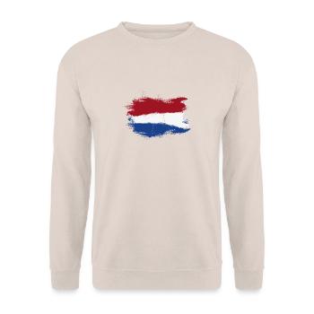 Netherlands Holland flag flag - Unisex Sweatshirt - sand - Front - Alina (178cm) & Michal (187cm)